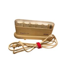 VTG 80's Hair Curlers Conair Travel TOUCH N GO Set of 5 Hot Rollers Tested Works